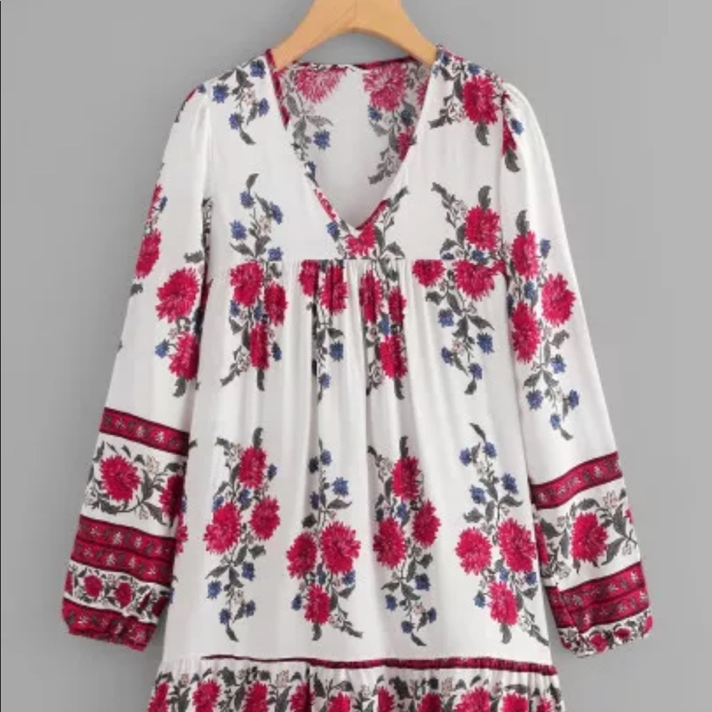 Long sleeve floral dress